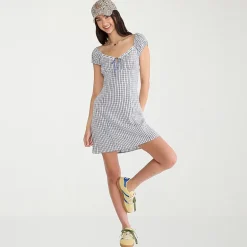 AEROPOSTALE Womens Juniors Keyhole Neck Short Sleeve Sundress