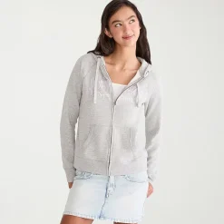 AEROPOSTALE Womens Juniors Long Sleeve Fleece Zipper Hoodie