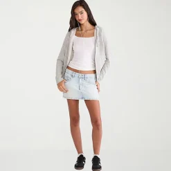 AEROPOSTALE Womens Juniors Long Sleeve Fleece Zipper Hoodie