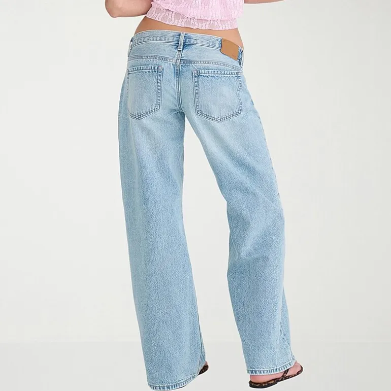 AEROPOSTALE Womens Juniors Low Rise Wide Leg Jean