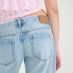 AEROPOSTALE Womens Juniors Low Rise Wide Leg Jean