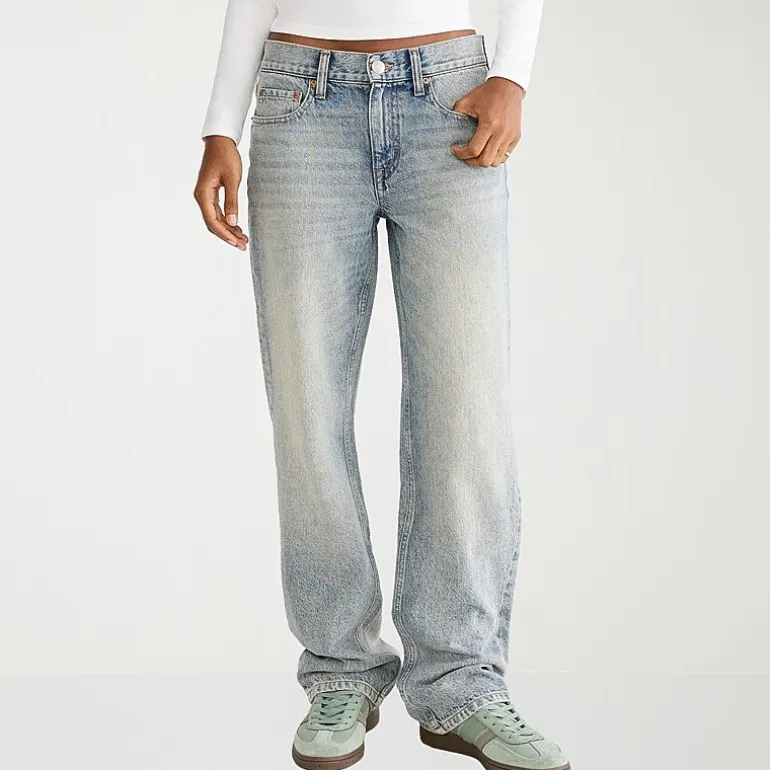 AEROPOSTALE Womens Juniors Low Rise Baggy Fit Jean