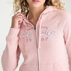 AEROPOSTALE Womens Juniors Long Sleeve Fleece Zipper Hoodie