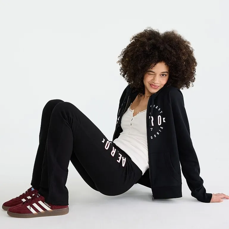 AEROPOSTALE Womens Juniors Long Sleeve Fleece Zipper Hoodie
