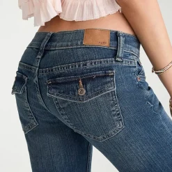AEROPOSTALE Womens Juniors Mid Rise Bootcut Jean