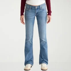 AEROPOSTALE Womens Juniors Mid Rise Bootcut Jean