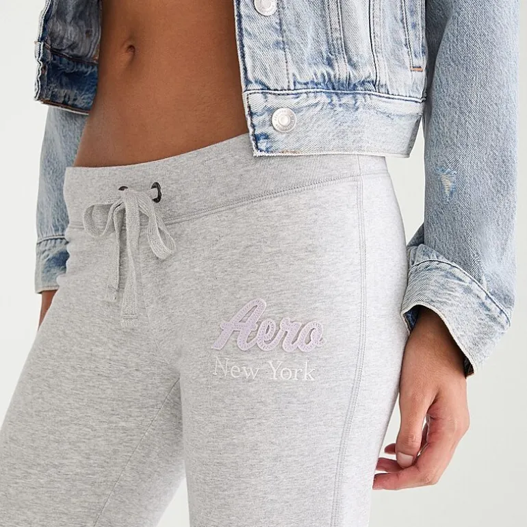 AEROPOSTALE Womens Juniors Straight Mid Rise Sweatpant