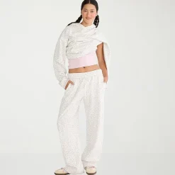 AEROPOSTALE Womens Juniors Straight Mid Rise Fleece Sweatpant