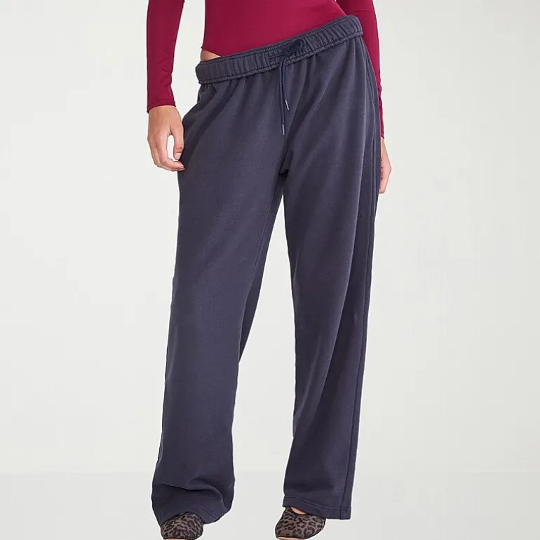 AEROPOSTALE Womens Juniors Straight Mid Rise Fleece Sweatpant