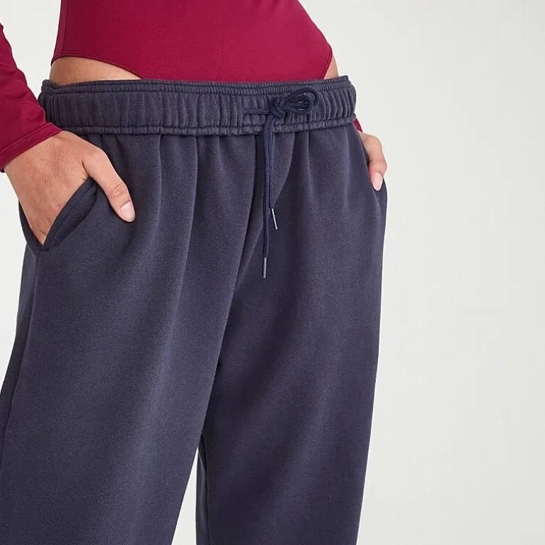 AEROPOSTALE Womens Juniors Straight Mid Rise Fleece Sweatpant