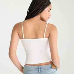AEROPOSTALE Womens Juniors Straight Neck Sleeveless Tank Top
