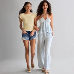 AEROPOSTALE Womens Juniors Wide Leg High Rise Pull-On Pant