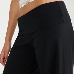 AEROPOSTALE Womens Juniors Wide Leg Mid Rise Lounge Pant