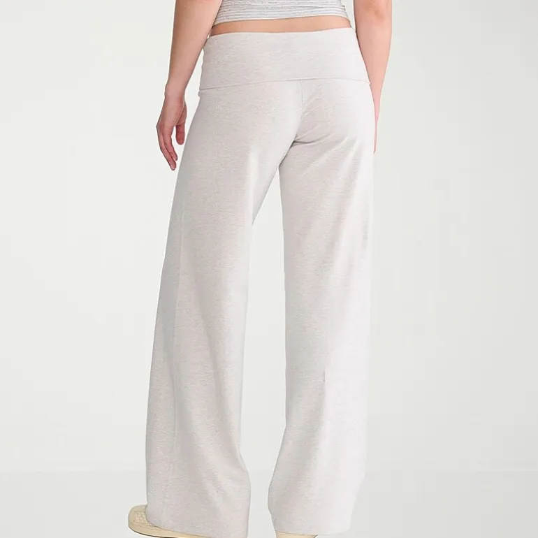 AEROPOSTALE Womens Juniors Wide Leg Mid Rise Lounge Pant