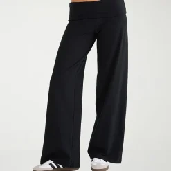 AEROPOSTALE Womens Juniors Wide Leg Mid Rise Lounge Pant