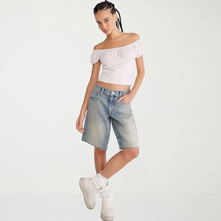 AEROPOSTALE Womens Low Rise Juniors Denim Short
