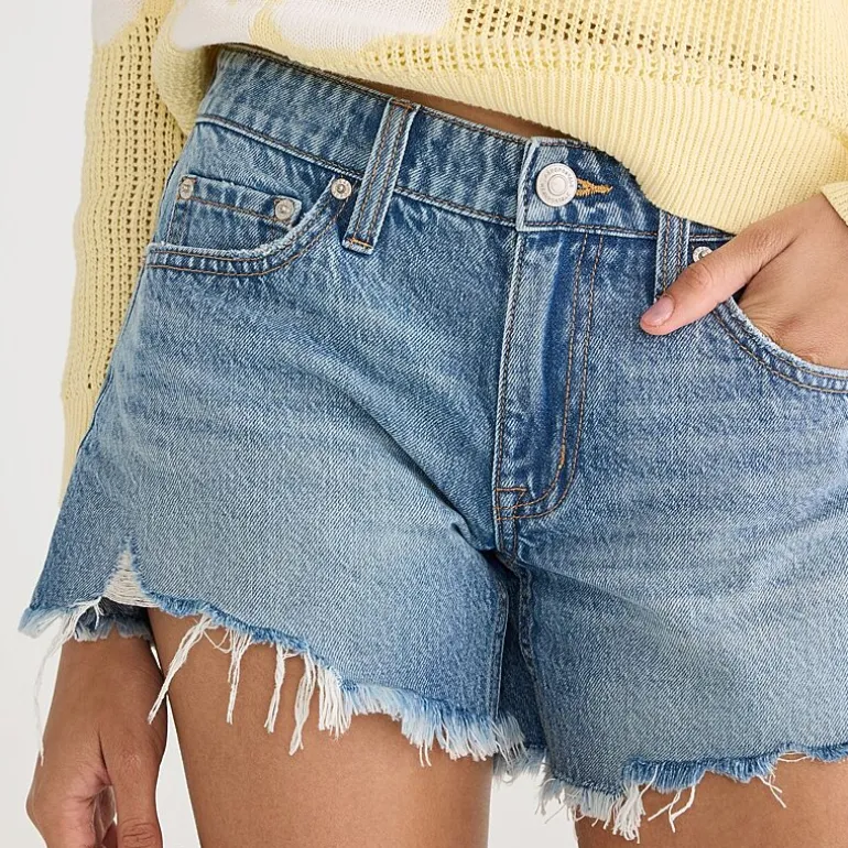 AEROPOSTALE Womens Mid Rise Juniors Denim Short