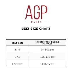 AGP PARIS Black Hook Buckle Women's Belt