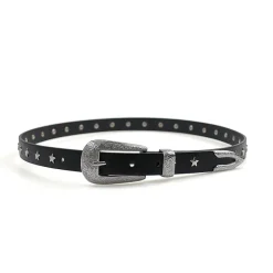AGP PARIS Black Slim Women's Belt