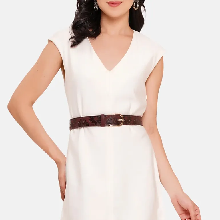 AGP PARIS Burgundy Women's Belt