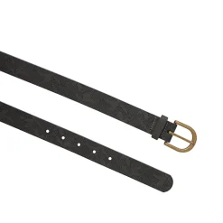 AGP PARIS Dark Gray Floral Print Women's Belt