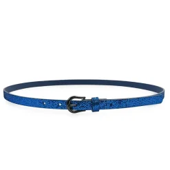 AGP PARIS Electric Blue Snake Print Women's Belt