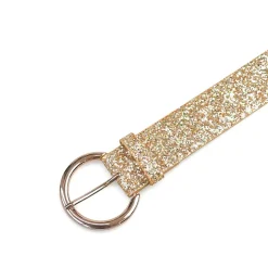 AGP PARIS Gold Metallic Women's Belt