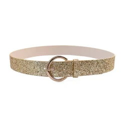 AGP PARIS Gold Metallic Women's Belt