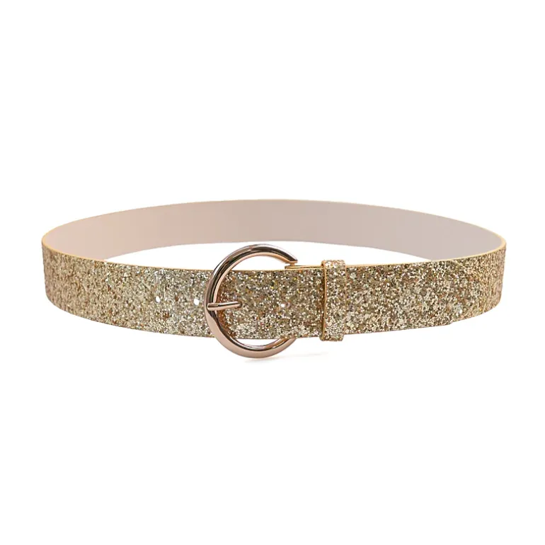 AGP PARIS Gold Metallic Women's Belt