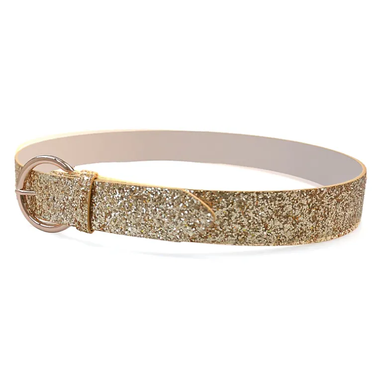AGP PARIS Gold Metallic Women's Belt