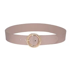 AGP PARIS Light Pink Round Buckle Women's Belt