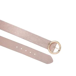 AGP PARIS Light Pink Round Buckle Women's Belt