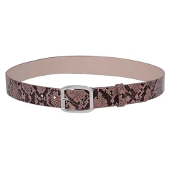 AGP PARIS Light Pink Snake Print Women's Belt