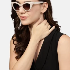 AGP PARIS Women's Cat Eye Acetate Polarized Lens UV400 Sunglasses