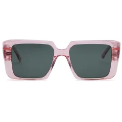 AGP PARIS Women's Chunky Transparent Square Acetate Polarized Lens UV400 Sunglasses