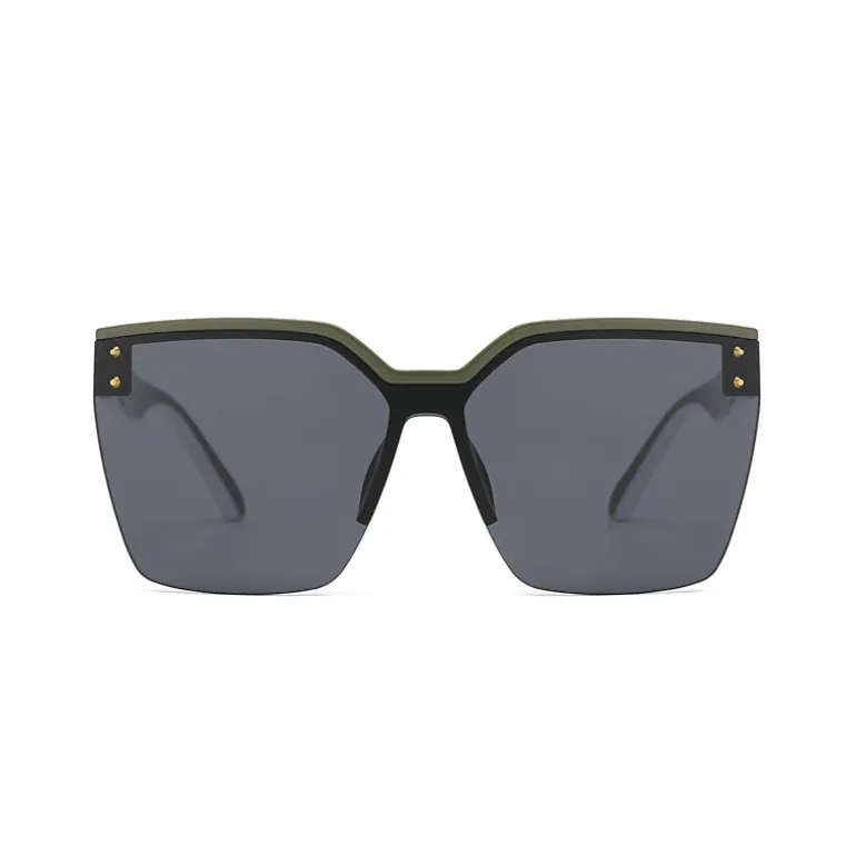 AGP PARIS Women's Classic Square Acetate Gradient Lens UV400 Sunglasses