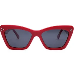 AGP PARIS Women's Retro Cat Eye Acetate Polarized Lens UV400 Sunglasses