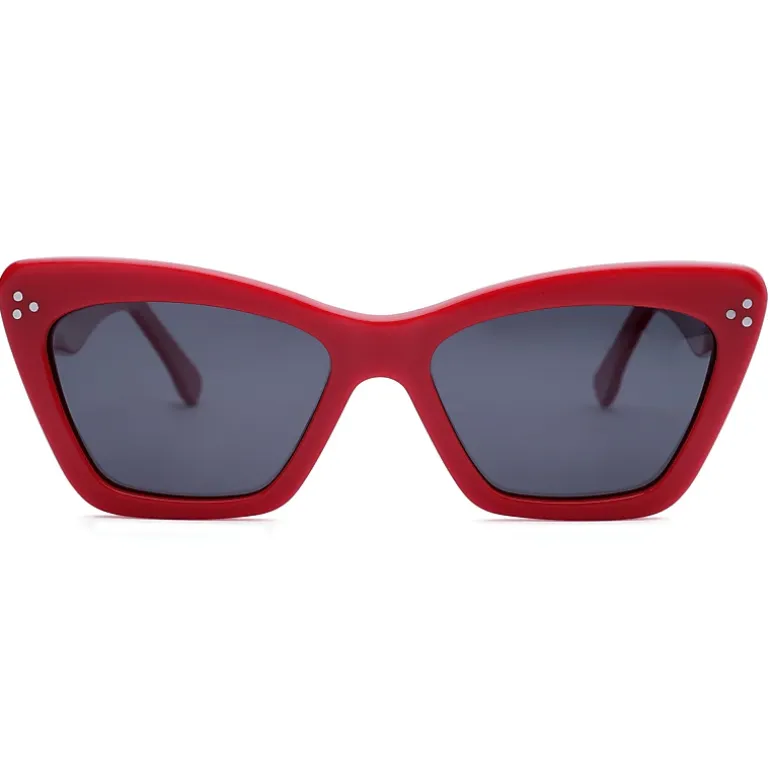 AGP PARIS Women's Retro Cat Eye Acetate Polarized Lens UV400 Sunglasses