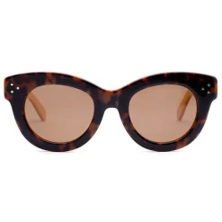 AGP PARIS Women's Retro Round Frame Acetate Polarized Lens UV400 Sunglasses