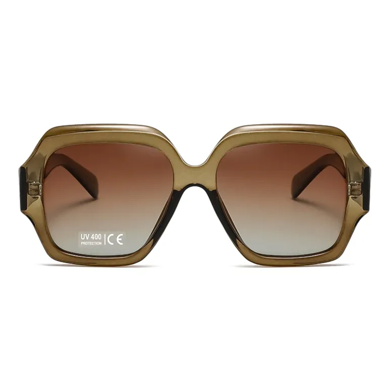 AGP PARIS Women's Retro Square Acetate Polarized Lens UV400 Sunglasses