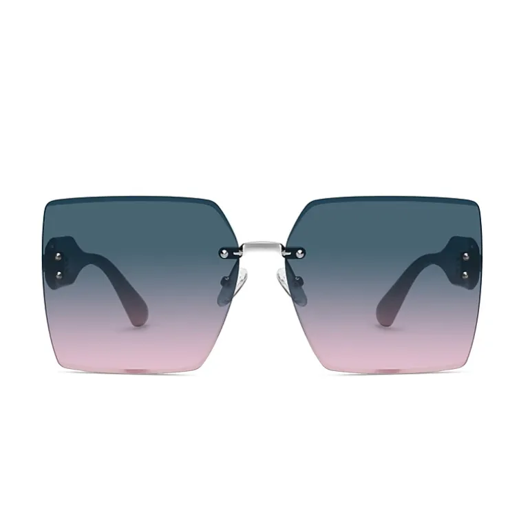 AGP PARIS Women's Square Acetate Gradient Lens UV400 Sunglasses