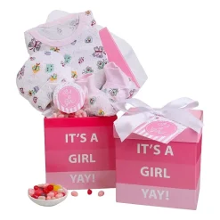 Alder Creek Its A Girl Baby Gift Box Food Set