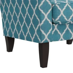 Alex Transitional Flared Arm Accent Chair in Trellis Fabric