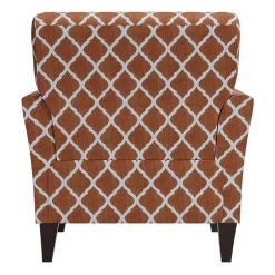 Alex Transitional Flared Arm Accent Chair in Trellis Fabric