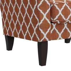 Alex Transitional Flared Arm Accent Chair in Trellis Fabric