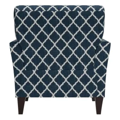 Alex Transitional Flared Arm Accent Chair in Trellis Fabric