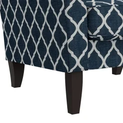 Alex Transitional Flared Arm Accent Chair in Trellis Fabric