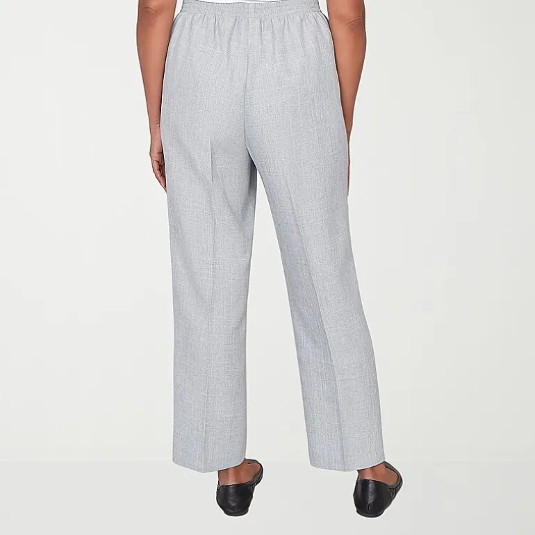Alfred Dunner Al Fresco Womens Straight Mid Rise Pull-On Pant