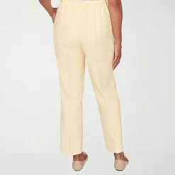 Alfred Dunner Al Fresco Womens Straight Mid Rise Pull-On Pant