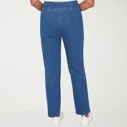 Alfred Dunner Austin Womens Mid Rise Straight Leg Jean